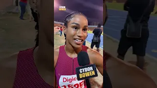 Olympic Gold medalist Briana Williams says it’s a lot harder training in Jamaica ! #trackandfield