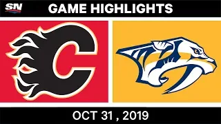 NHL Highlights | Flames vs. Predators – Oct. 31, 2019