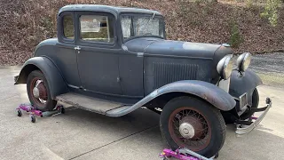 Barn Find 1932 Ford Five Window Coupe. Sitting for 50+ years! SOLD!