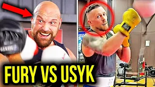 *NEW* TYSON FURY VS OLEKSANDR USYK SIDE BY SIDE TRAINING FOOTAGE (HEAVY BAG, SPARRING, PAD WORK)