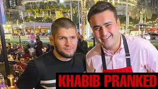 Khabib gets Pranked and Arm Wrestles a Waiter