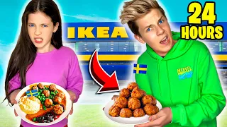 Eating Only IKEA FOOD For 24 HOURS! *We Lost Charli* 🥺