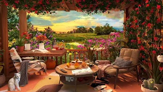 "Beautiful Spring Morning Sunrise" Dreamy Ambience,Beautiful Relaxing Hymns, Peaceful Porch Ambience