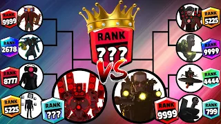 Skibidi toilet tournament brawl stars ranks up Upgraded Speakerman titan vs Skibidi G man Toilet