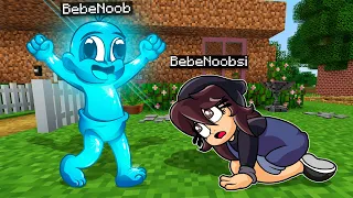 ME CONVERTÍ EN DIAMANTE 😂😂 BEBE NOOB y BEBE NOOBSI en MINECRAFT