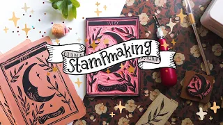 How I Make Stamps! Hand-carved and w/ Silhouette Mint Block Printing