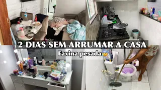 FAXINA PESADA| 2 DIAS SEM ARRUMAR A CASA| Estava uma zona😰