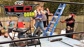 FLYING DEATH FLIP! MOST EXTREME TABLES LADDERS AND CHAIRS MATCH EVER!