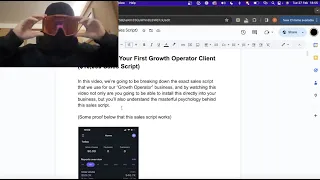 How To Close Your First Growth Operator Client ($10,000 Sales Script)