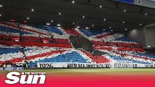 Moment Rangers players join Ibrox crowd to sing National Anthem after minute’s silence for The Queen