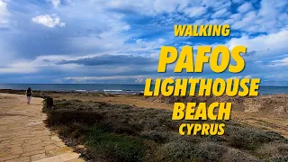 Walking PAFOS Lighthouse Beach CYPRUS !!!  Walking Tour Paphos Lighthouse Beach 2021 !!!