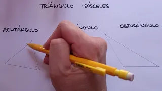 Dibujar triángulo ISÓSCELES acutángulo, rectángulo y obtusángulo.