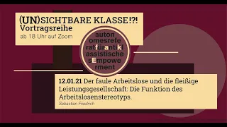 (un)sichtbare Klasse!?! – Der faule Arbeitslose...