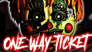 "One Way Ticket" - FNaF Song by NateWantsToBattle [FNAF LYRIC VIDEO]