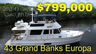43 Grand Banks "Ciao Bella" Trawler Walkthrough Yacht Tour