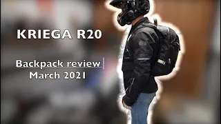 Review of the Kriega R20 backpack 20 litre storage