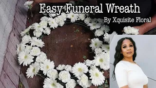 DIY Easy Textures Funeral Floral Wreath | diy funeral Flower Arrangements | Sympathy Flowers