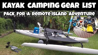 Packing for kayak camping when your heading for a remote island on a Hobie AI