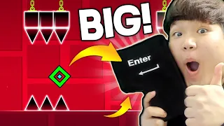 Playing Geometry Dash with BIG ENTER KEY! [#1]