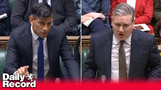 Rishi Sunak and Sir Keir Starmer clash over Rwanda 'gimmick' policy and election date in rowdy PMQs