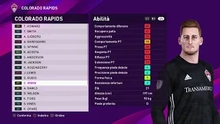 PES2020 COLORADO RAPIDS All players ratings