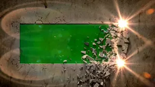 wall collapse E - green screen intro effect with sound - free use no copyright