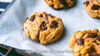 【紐約名物！】巧克力核桃軟餅乾｜超簡單的曲奇食譜 超柔軟的口感｜How to make Vegan Chocolate Chip Walnut Cookie  (recipe)(Eng Sub)｜純素