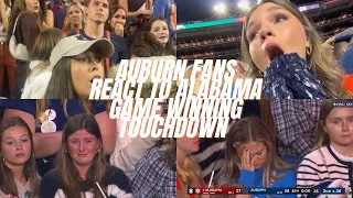 Auburn Fans React To Alabama Game-Winning Touchdown | Best Fan Reactions Of #8 Alabama vs Auburn