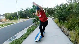 FAIL! Learning Longboard dancing on an Evolve electric Hamboard skateboard! OUCH! GOPRO MAX footage