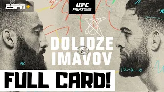 UFC Fight Night Dolidze vs Imavov Predictions & Full Card Breakdown - UFC Vegas 85 Betting Tips