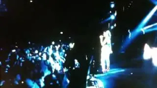 Rihanna stops singing "Where Have You Been" and starts over again. Live in concert, London.