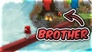 carrying my NOOB BROTHER in bedwars (he tried to teamgrief pls ban)