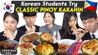 Korean High Schoolers Try Filipino Merienda for the first time | Korean Ate