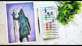 Easy Watercolor Painting Idea 2 |Lord Shiva Mahashivratri Special Watercolor Painting for Beginners