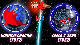Komodo Dragon vs Leela || Amazing Battle || CCC 16 Bullet Semifinals