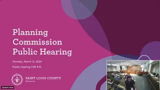 Planning Commission Public Hearing - March 11 2024