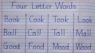 Four Letter Words|Learn Phonics|