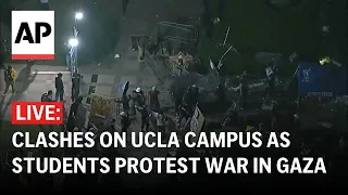 LIVE: Dueling group of protesters clash on UCLA campus