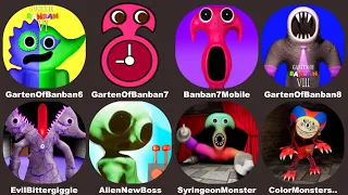 Garten of Banban 8 New Bosses:Evil Bittergiggle,Alien,Syringeon,Garten of Banban 7-6,Color Monsters