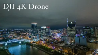 4K - Drone | Downtown Nashville at Night