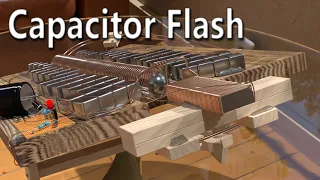 Perpetual Motion method to got over the sticky point of the ramp, Capacitor Flash