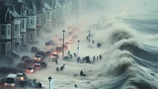 Wind of 130 km/h and huge waves! A monster storm has hit the UK!