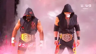 Bron Breakker and Baron Corbin NXT tag team champion entrance with Remix theme