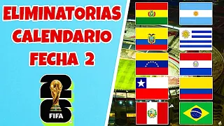 CALENDARIO DE LAS ELIMINATORIAS SUDAMERICANAS FECHA 2 / Mundial 2026