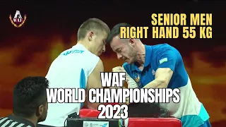 2023 WAF 55 KG RIGHT HAND SENIOR MEN ALL MATCHES