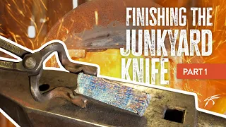 BLADESMITHING | Finishing the Junkyard Knife | PART ONE