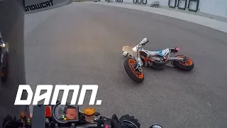 First ride on the supermoto....