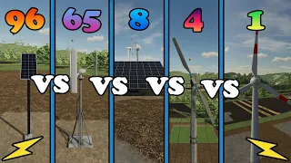 FARMING SIMULATOR 22 - MAŁE PANELE VS GENERATORY VS DUŻE PANELE VS MAŁE TURBINY VS DUŻA TURBINA⚡🤔