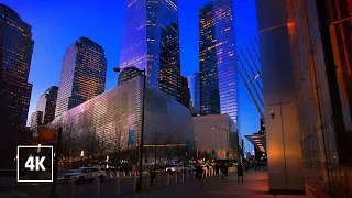 New York City NIGHT Walk 🗽DOWNTOWN MANHATTAN Walking Tour, NYC