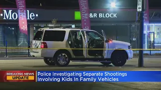 Police investigating separate shootings involving kids in family vehicles